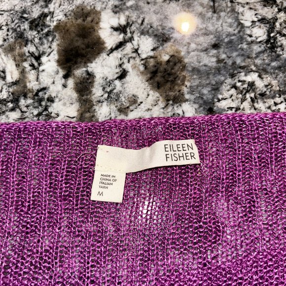 Eileen Fisher, Size M, 100% Linen Sweater - Picture 6 of 6